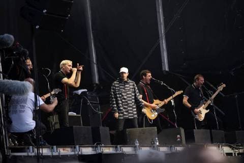 Kraftclub and Casperlive at the wirsindMore Concert against right in front of the Johanniskirche Chemnitz 03 09 2018 Foto:xB.xKriemannx xFuturexImage