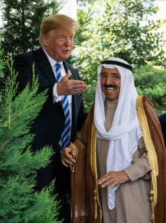 News Themen der Woche KW 36 News Bilder des Tages President Donald Trump meets with Sheikh Sabah Al-Ahmad Al-Jaber Al-Sabah, Emir of Kuwait, at the White House in Washington, D.C., September 5, 2018. Photo Ken Cedeno  WAP20180905601 KENxCEDENO