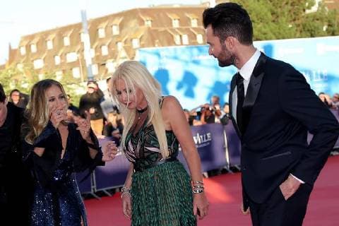 44th Deauville American Film Festival - Red Carpet. Pictures: Laurent Guerin E Press Photo Sarah Jessica Parker;Andrea Iervolino;Monika Bacardi Deauville France  594172