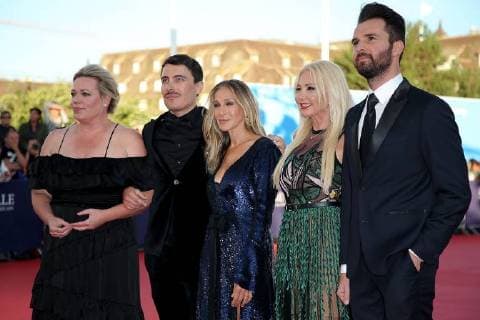 44th Deauville American Film Festival - Red Carpet. Pictures: Laurent Guerin E Press Photo Sarah Jessica Parker;Fabien Constant;Andrea Iervolino;Monika Bacardi;Alison Benson Deauville France  594172
