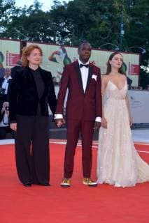 75th Venice Film Festival, red carpet Award Ceremony. Pictured: Aisling Franciosi, Baykali Ganambarr, Jennifer Kent  Copyright: xSimonexComi Veneziax2018x xIPAx xVeneziax