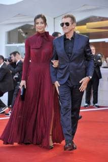 75th Venice Film Festival 2018, Red carpet Cerimonia di Chiusura . Pictured: Romina Pierdomenico, Ezio Greggio  Copyright: xCamillaxMorandi Veneziax xIPAx xVeneziax