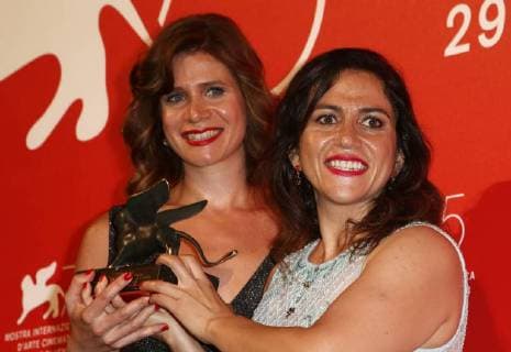 September 8, 2018 - Venice, Italy - Soudade Kaadan poses with the Lion Of The Future - Luigi De Laurentiis Venice Award for a Debut Film for The Day I Lost My Shadow (Yom Adaatou Zouli) at the Winners Photocall during the 75th Venice Film Festival on September 8, 2018 in Venice, Italy. Venice Italy  - ZUMAn230 20180908_zaa_n230_740 Copyright: xMatteoxChinellatox