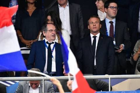 Emmanuel Macron, President of the French Republic at the Stade de France for the Uefa Nation League.  JulienxMattiax xLexPictorium LePictorium_0188689