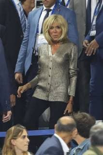 Brigitte Macron CELEBRITES : France vs Pays Bas - Ligue des Nations - 09 09 2018 GwendolineLeGoff Panoramic 