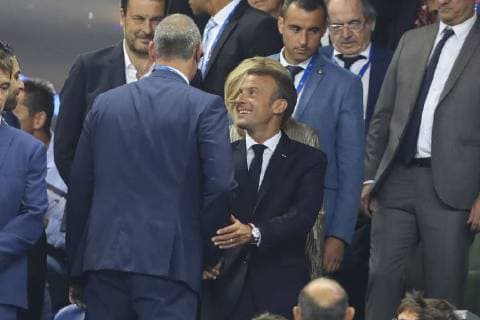 Emmanuel Macron ( President Republique Francaise) CELEBRITES : France vs Pays Bas - Ligue des Nations - 09 09 2018 GwendolineLeGoff Panoramic 