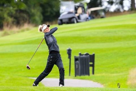 Storm Keating during the Graham Wylie Foundation- Have A Heart- golf day with Lee Westwood and Ronan Keating at Close House Golf Club, Heddon on the wall, England on 10 September 2018. Copyright: xThomasxGaddx PMI-2224-0034