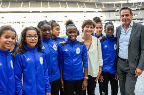 Roxana Maracineanu ( Ministre des Sports ) FOOTBALL : Varietes Club de France vs Equipe de France des Parlementaires - Saint Denis - 12 09 2018 FedericoPestellini Panoramic 