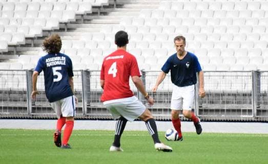Sebastien Nadot ( Depute de la Haute Garonne - La Republique en Marche PARLEMENTAIRES ) - Marinette Pichon ( PARLEMENTAIRES ) - BRECHET Jeremie ( Variete France ) FOOTBALL : Varietes Club de France vs Equipe de France des Parlementaires - Saint Denis - 12 09 2018 FedericoPestellini Panoramic 