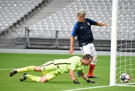 Francois Michel Lambert ( Depute des Bouches du Rhone - La Republique en Marche PARLEMENTAIRES ) - Eric Coquerel ( Depute de la Seine Saint Denis - La France Insoumise PARLEMENTAIRES ) FOOTBALL : Varietes Club de France vs Equipe de France des Parlementaires - Saint Denis - 12 09 2018 FedericoPestellini Panoramic 