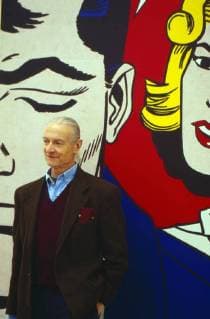 Roy Lichtenstein Roy Lichtenstein, amerikanischer Pop-Art Künstler, bei der Eröffnung einer Retrospektive seiner Kunst im Haus der Kunst in München, Deutschland 1994. American pop art artist Roy Lichtenstein at the opening of a retrospective exhibition at Haus der Kunst in Munich, Germany 1994. Copyright: WolfgangxKühn UnitedArchives100004