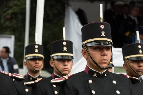 September 13, 2018 - Mexico City, Mexico - Mexican Military Cadets await the start of the NiÃÂ¦os Heroes de Chapultepec Commemorative Ceremony in Mexico City, Mexico, Sept. 13, 2018. This event honors the bravery of six teenage Mexican military cadets defending Chapultepec Castle from U.S. forces near the end of the Mexican-American War. Mexico City Mexico - ZUMAic07 20180913_zan_ic07_111 Copyright: xUsxJointxStaffx