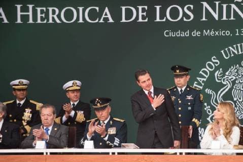 September 13, 2018 - Mexico City, Mexico - Mexican President Enrique PeÃÂ¦a Nieto hosts the NiÃÂ¦os Heroes de Chapultepec Commemorative Ceremony in Mexico City, Mexico, Sept. 13, 2018. This event honors the bravery of six teenage Mexican military cadets defending Chapultepec Castle from U.S. forces near the end of the Mexican-American War. Mexico City Mexico - ZUMAic07 20180913_zan_ic07_130 Copyright: xUsxJointxStaffx