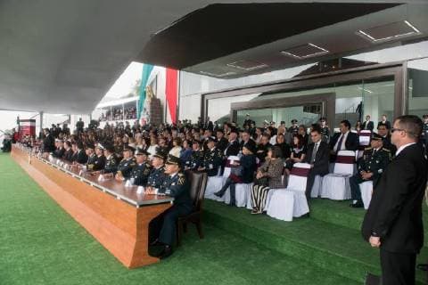 September 13, 2018 - Mexico City, Mexico - Mexican President Enrique PeÃÂ¦a Nieto speaks during a Military Parade at the Heroic Collegio Militar (Military Academy) in Mexico City, Mexico, Sept. 13, 2018. Mexico City Mexico - ZUMAic07 20180913_zan_ic07_023 Copyright: xUsxJointxStaffx