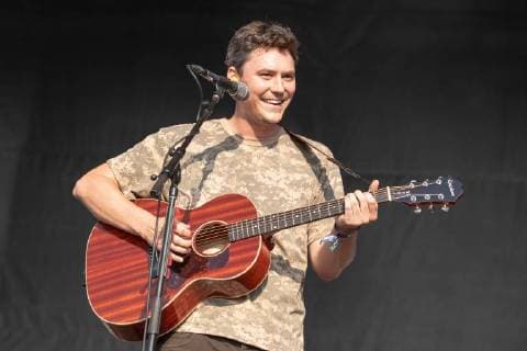 September 14, 2018 - Chicago, Illinois, U.S - BRIAN SELLA of The Front Bottoms during Riot Fest at Douglas Park in Chicago, Illinois Chicago U.S. - ZUMAs135 20180914_zap_s135_031 Copyright: xDanielxDeSloverx