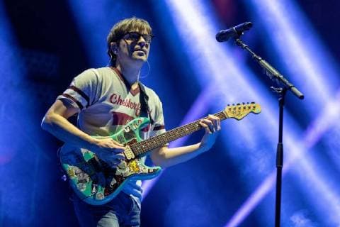 September 14, 2018 - Chicago, Illinois, U.S - RIVERS CUOMO of Weezer during Riot Fest at Douglas Park in Chicago, Illinois Chicago U.S. - ZUMAs135 20180914_zap_s135_048 Copyright: xDanielxDeSloverx