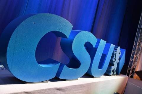 Randmotiv feature CSU Logo CSU party day 2018 on 15 09 2018 in the Postpalast in Muenchen