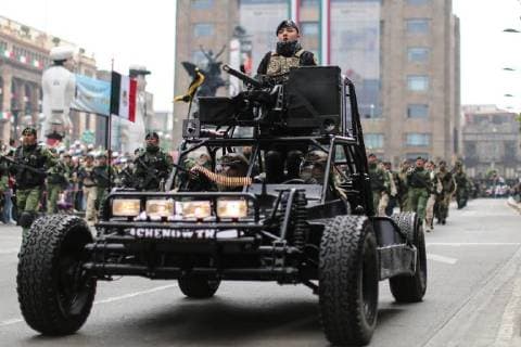 (180916) -- MEXICO CITY, Sept. 16, 2018 -- Members of the Mexican Armed Forces take part in a military parade to commemorate Mexico s Independence Day in Mexico City, capital of Mexico, on Sept. 16, 2018. ) MEXICO-MEXICO CITY-INDEPENDENCE DAY-PARADE XinxYuewei 