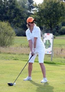 Hamburg the 17 September 2018 Numerous celebrities played today a charity golf tournament in the Golf Club Treudelberg in Hamburg Already yesterday the Players Night of the Eagles Charity Golf Club took place in the Steigenberger Hotel Treudelberg Image info The German football World Champion Renate Lingor actual