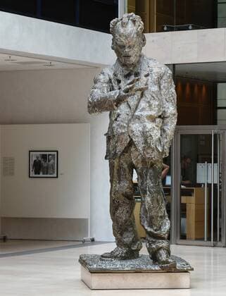 Willy Brandt Sculpture in the atrium of the Willy Brandt House in Berlin of the Federal Center of the Social Democratic Party of Germany
