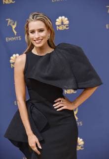 Australian entertainment reporter Renee Bargh attends the 70th annual Primetime Emmy Award at the Microsoft Theater in downtown Los Angeles on September 17, 2018.  LAP20180917005 CHRISTINExCHEW