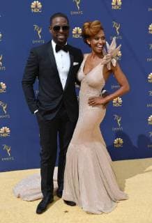 Actors Sterling K. Brown and Ryan Michelle Bathe attend the 70th annual Primetime Emmy Awards at the Microsoft Theater in downtown Los Angeles on September 17, 2018.  LAP20180917451 CHRISTINExCHEW