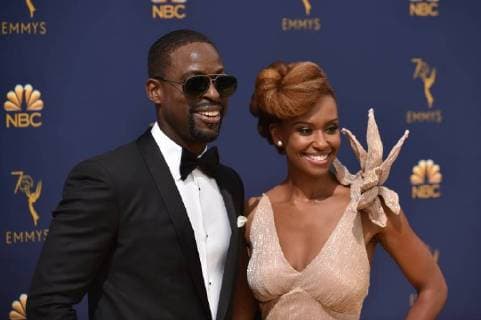 Actors Sterling K. Brown and Ryan Michelle Bathe attend the 70th annual Primetime Emmy Awards at the Microsoft Theater in downtown Los Angeles on September 17, 2018.  LAP20180917452 CHRISTINExCHEW