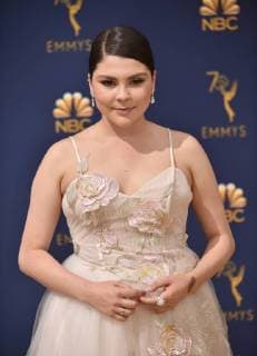 Actor Hannah Zeile attends the 70th annual Primetime Emmy Awards at the Microsoft Theater in downtown Los Angeles on September 17, 2018.  LAP20180917478 CHRISTINExCHEW