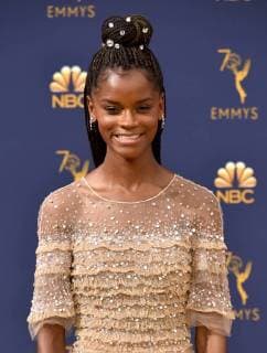 Actor Letitia Wright attends the 70th annual Primetime Emmy Awards at the Microsoft Theater in downtown Los Angeles on September 17, 2018.  LAP20180917561 CHRISTINExCHEW