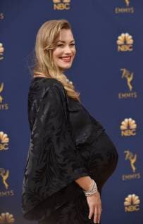 Actor Yvonne Strahovski attends the 70th annual Primetime Emmy Award at the Microsoft Theater in downtown Los Angeles on September 17, 2018.  LAP20180917077 CHRISTINExCHEW