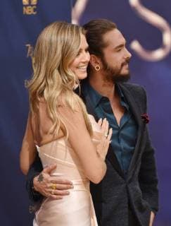 TV personality Heidi Klum (L) and musician Tom Kaulitz attend the 70th annual Primetime Emmy Award at the Microsoft Theater in downtown Los Angeles on September 17, 2018.  LAP20180917101 CHRISTINExCHEW