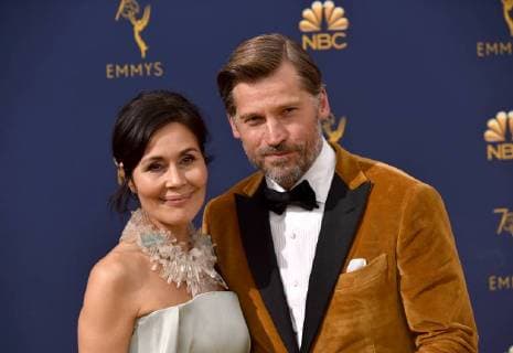 Singer Nukaaka Coster-Waldau (L) and actor Nikolaj Coster-Waldau attend the 70th annual Primetime Emmy Award at the Microsoft Theater in downtown Los Angeles on September 17, 2018.  LAP20180917166 CHRISTINExCHEW