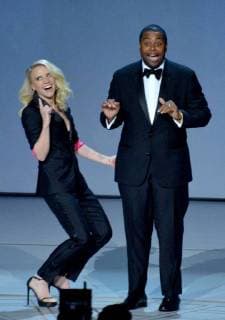 Kate McKinnon and Kenan Thompson onstage during the 70th annual Primetime Emmy Awards at the Microsoft Theater in downtown Los Angeles on September 17, 2018.  LAP20180917564 JIMxRUYMEN