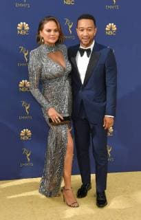 Chrissy Teigen and John Legend arriving at the 70th Primetime Emmy Awards in Los Angeles, California - Sept 17, 2018 - Emmy Awards 2018, Los Angeles California United States Microsoft Theater  Copyright: xOConnor-Arroyox h_00544179