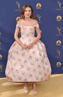 Actor Millie Bobby attends the 70th annual Primetime Emmy Award at the Microsoft Theater in downtown Los Angeles on September 17, 2018.  LAP20180917191 CHRISTINExCHEW