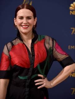 Actor Megan Mullally attends the 70th annual Primetime Emmy Award at the Microsoft Theater in downtown Los Angeles on September 17, 2018.  LAP20180917201 CHRISTINExCHEW
