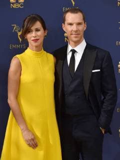 Theater director Sophie Hunter (L) and actor Benedict Cumberbatch attend the 70th annual Primetime Emmy Award at the Microsoft Theater in downtown Los Angeles on September 17, 2018.  LAP20180917215 CHRISTINExCHEW