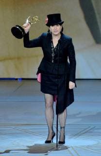 Amy Sherman-Palladino accepts the Outstanding Writing for a Comedy Series award for The Marvelous Mrs. Maisel onstage during the 70th annual Primetime Emmy Awards at the Microsoft Theater in downtown Los Angeles on September 17, 2018.  LAP20180917585 JIMxRUYMEN