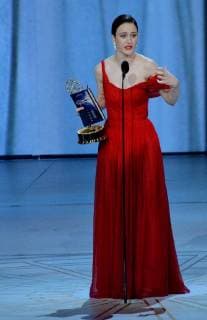 Rachel Brosnahan accepts the Outstanding Lead Actress in a Comedy Series award for The Marvelous Mrs. Maisel onstage during the 70th annual Primetime Emmy Awards at the Microsoft Theater in downtown Los Angeles on September 17, 2018.  LAP20180917620 JIMxRUYMEN
