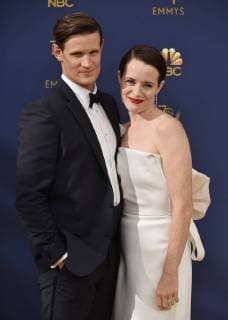 Actors Matt Smith and Claire Foy attend the 70th annual Primetime Emmy Award at the Microsoft Theater in downtown Los Angeles on September 17, 2018.  LAP20180917230 CHRISTINExCHEW