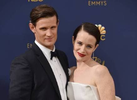 Actors Matt Smith and Claire Foy attend the 70th annual Primetime Emmy Award at the Microsoft Theater in downtown Los Angeles on September 17, 2018.  LAP20180917231 CHRISTINExCHEW