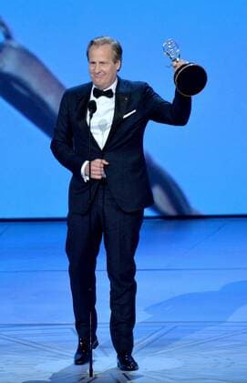 Actor Jeff Daniels accepts the Outstanding Lead Actor in a Limited Series or Movie award for Godless onstage during the 70th annual Primetime Emmy Awards at the Microsoft Theater in downtown Los Angeles on September 17, 2018.  LAP201809171006 JIMxRUYMEN