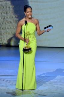 Regina King accepts the Outstanding Lead Actress in a Limited Series or Movie award for Seven Seconds onstage during the 70th annual Primetime Emmy Awards at the Microsoft Theater in downtown Los Angeles on September 17, 2018.  LAP201809171027 JIMxRUYMEN