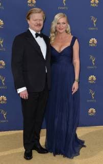 Actors Jesse Plemons (L) Kirsten Dunst attend the 70th annual Primetime Emmy Awards at the Microsoft Theater in downtown Los Angeles on September 17, 2018.  LAP201809171504 CHRISTINExCHEW