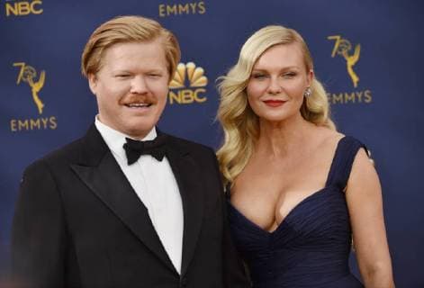 Actors Jesse Plemons (L) Kirsten Dunst attend the 70th annual Primetime Emmy Awards at the Microsoft Theater in downtown Los Angeles on September 17, 2018.  LAP201809171503 CHRISTINExCHEW