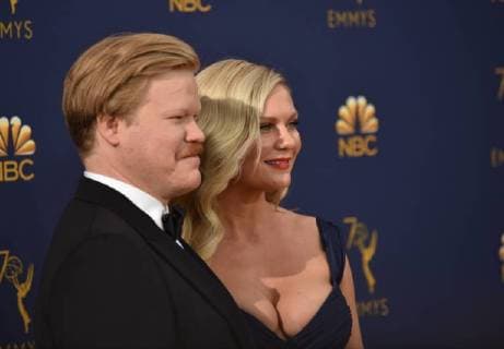 Actors Jesse Plemons (L) Kirsten Dunst attend the 70th annual Primetime Emmy Awards at the Microsoft Theater in downtown Los Angeles on September 17, 2018.  LAP201809171505 CHRISTINExCHEW
