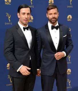 Jwan Yosef and Ricky Martin arriving at the 70th Primetime Emmy Awards in Los Angeles, California - Sept 17, 2018 - Emmy Awards 2018, Los Angeles California United States Microsoft Theater  Copyright: xOConnor-Arroyox h_00544272
