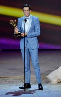 John Mulaney accepts the Outstanding Writing for a Variety Special award for John Mulaney: Kid Gorgeous at Radio City onstage during the 70th annual Primetime Emmy Awards at the Microsoft Theater in downtown Los Angeles on September 17, 2018.  LAP201809171094 JIMxRUYMEN