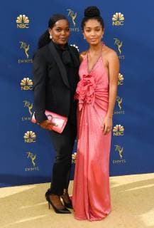 Keri Shahidi and Yara Shahidi arriving at the 70th Primetime Emmy Awards in Los Angeles, California - Sept 17, 2018 - Emmy Awards 2018, Los Angeles California United States Microsoft Theatre  Copyright: xOConnor-Arroyox h_00544288