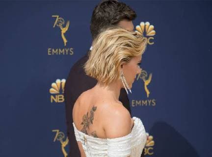 September 17, 2018 - Los Angeles, California, U.S - Scarlett Johansson on the red carpet of the 2018 Emmy Awards held at the Microsoft Theater on Monday September 17, 2018 in Los Angeles, California. Los Angeles U.S. - ZUMAp124 20180917_zaa_p124_005 Copyright: xJavierxRojasx